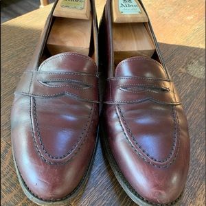 Alden Penny loafer finished in Burgundy calfskin